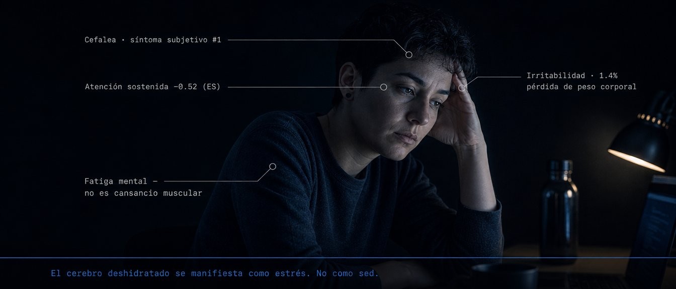 Síntomas de deshidratación cerebral anotados científicamente